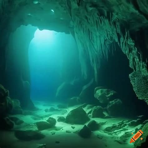 The Underwater Grotto Is An Underwater Cave Filled With Water And