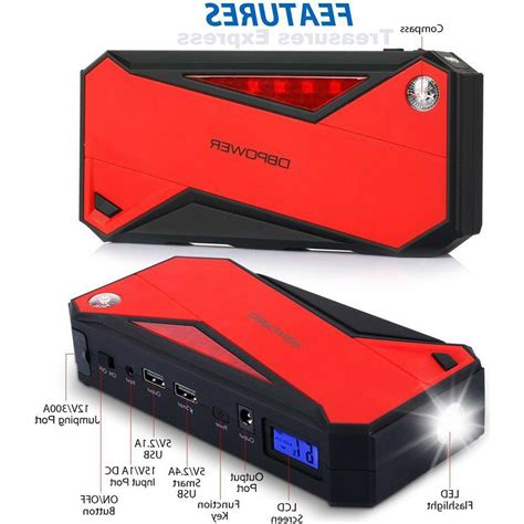 Instead of using a conventional battery, this jump starter uses a super capacitor, which amplifies what little energy is left in your car battery, then uses that to. DBPOWER 600A 18000mAh Portable Car Jump Starter Battery