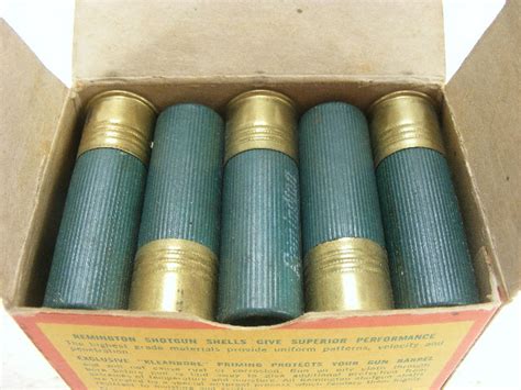 a full box of vintage remington express extra long range 16 gauge paper shotgun shells