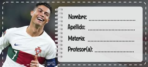 🚀 Etiquetas Escolares De Cristiano Ronaldo ️ 【2023
