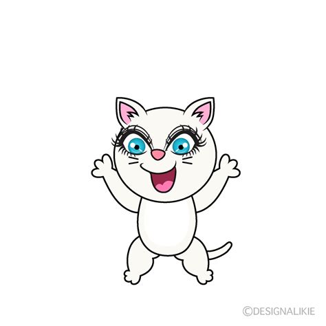 Surprising Female Cat Cartoon Free Png Image｜illustoon