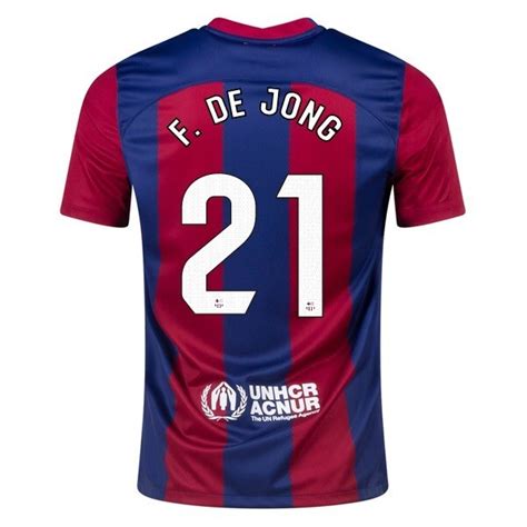 Barcelona Home Frenkie De Jong 21 Jersey Shirt 2023 24