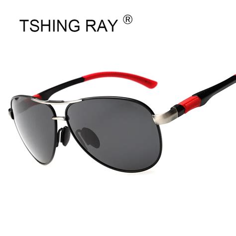 tshing ray fashion classic pilot polarized sunglasses men driver vintage g15 lens aviation