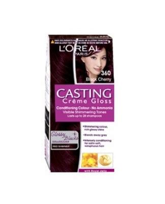 After colouring, the conditioner is enriched with coconut oil that reveals the richness of your brown hair. Loreal Paris Casting Creme Gloss 360 Black Cherry - Hair ...