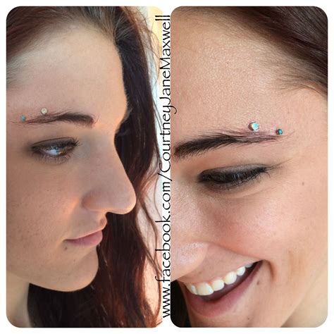 Horizontal Eyebrow Surface Piercing Jewelry By Anatometal Eyebrow