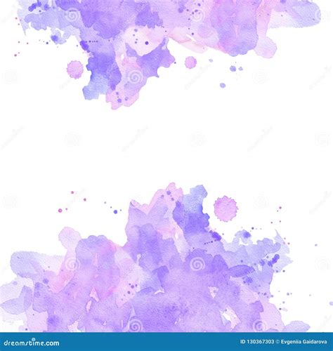 Square Watercolor Abstract Pastel Pink Spots Background Stock