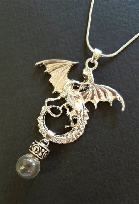 Dragon Pendant With Fillable Orb Or By Thoughtfullkeepsakes