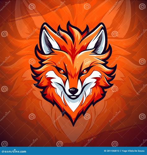Dynamic Fire Fox Mascot Logo Design Illustration Concept For Esport