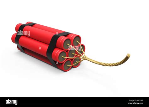 Dynamite On White Background 3d Rendering Stock Photo Alamy