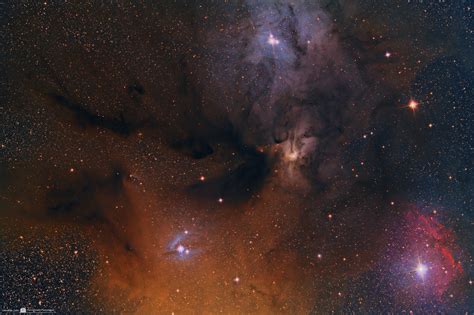 Ic 4603 Ic 4604 Ic 4605 Rho Ophiuchi Nebula Anterior Astronomía