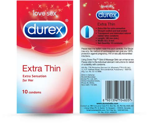 Buy Durex Extra Thin Packet Of 10 Condoms Online And Get Upto 60 Off At
