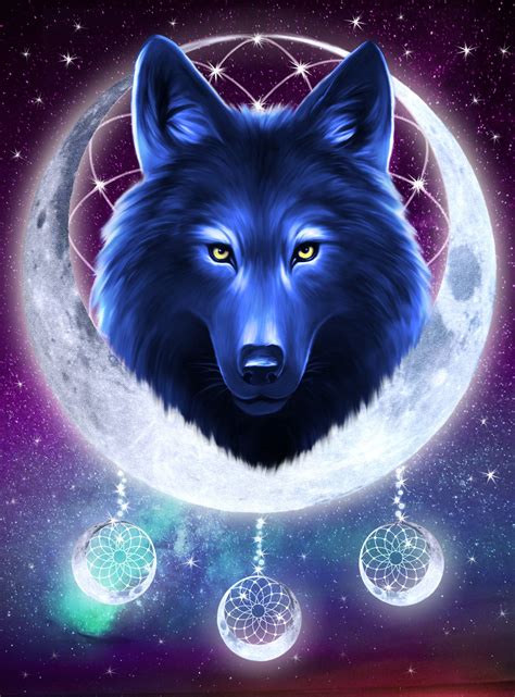 Galaxy Wolf Dream Catcher Animals Paint By Number Painting By Numbers