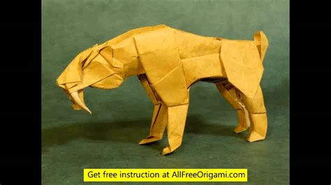 How To Make Origami Tiger Youtube