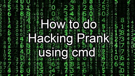 How To Do Hacking Prank With Cmd Prank Your Friends Youtube