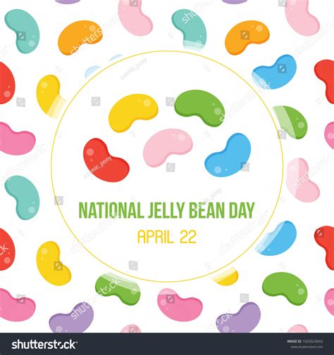 National Jelly Bean Day Vector Card Stock Vector Royalty Free