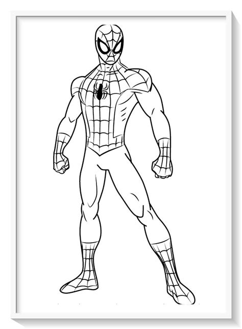 Pin En Dibujos De Spiderman Hombre Araña Para Colorear