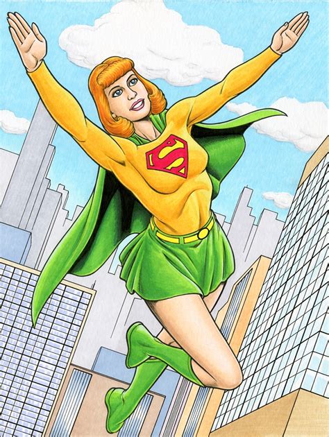 Supergirl The 1958 Magical Version Conjured By Jimmy Olsen 9x12 In Arthur Chertowsky S Artist