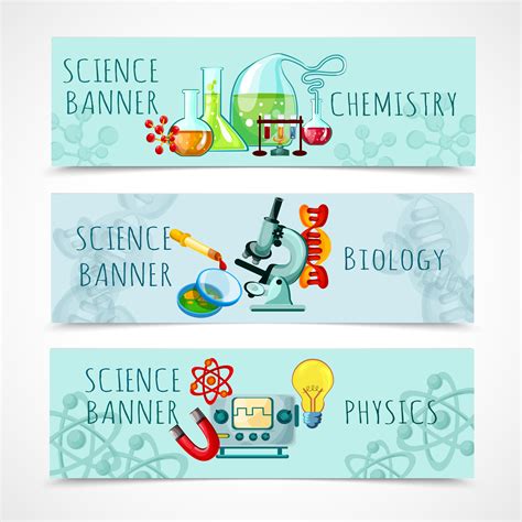 Science Banner Set 466805 Vector Art At Vecteezy