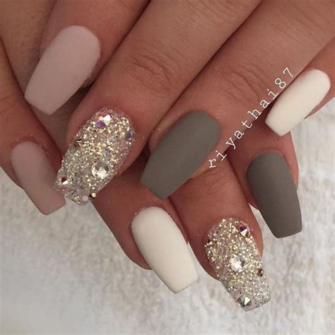 30 Beautiful Diamond Nail Art Designs Diamond Nails Inspiration