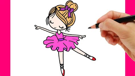 How To Draw A Ballerina Easy Step By Step Easy Drawings Dibujos