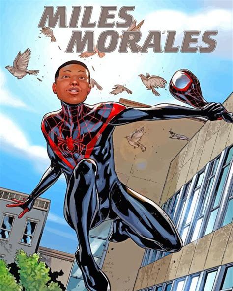 Miles Gonzalo Morales Superhero Paint By Number Thepaintbynumberscom