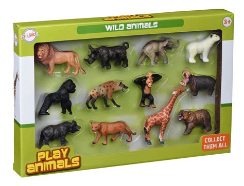 Animal Figures Jungle Animal Toy Set 12 Pieces Playkidz Toys