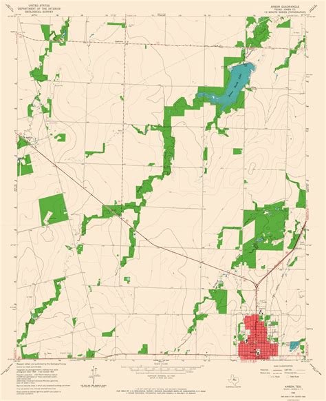 Topo Map Anson Texas Quad Usgs 1965 2300 X 2828 Glossy Satin