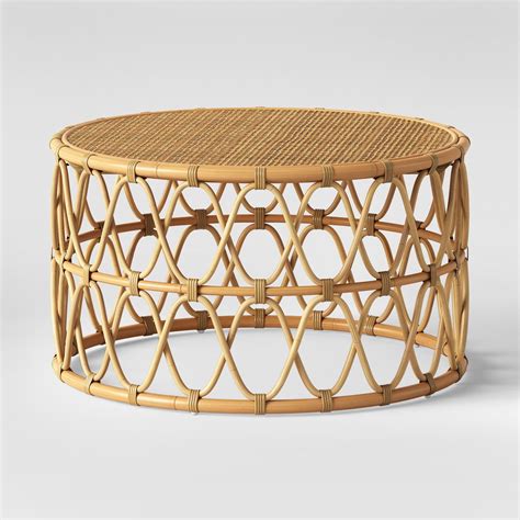 Make an offer on a great item today! Round Rattan Coffee Table Rental | San Diego Lounge Rentals