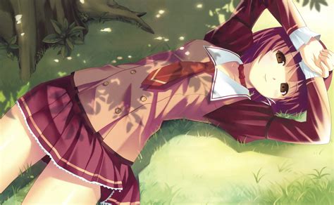 School Uniforms Skirts Brown Eyes Artbook Anime Girls Koutaro Artist
