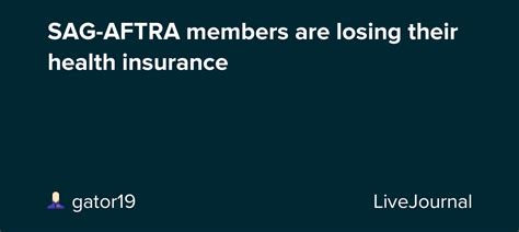 Hiring actors from the screen actors guild? SAG-AFTRA members are losing their health insurance: ohnotheydidnt — LiveJournal
