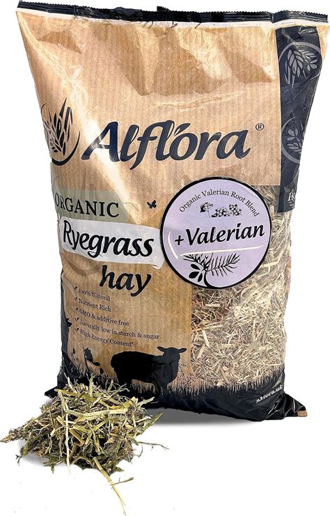 Alflora Organic 1kg Premium Ryegrass Meadow Hay With Valerian 100