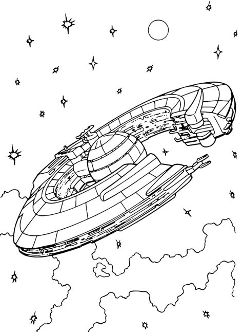 Coloring pages on star wars are also popular among kids. Star Wars - Droid Control Ship of Lucrehulk class
