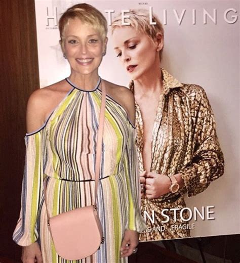 Sharon Stone Basic Instinct Actress Flashes Assets In Sexy Bra 76384