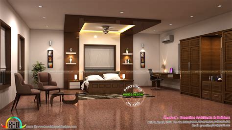 Living Room And Master Bedroom Interior Designs Kerala