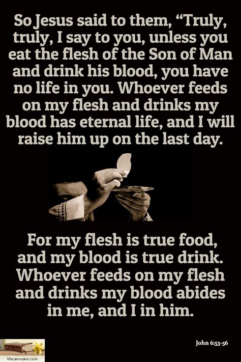 John 653 56 For My Flesh Is True Food And My Blood Is True Drink