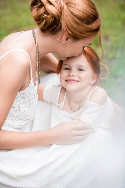 Mother Kissing Daughter Stock Image Everypixel