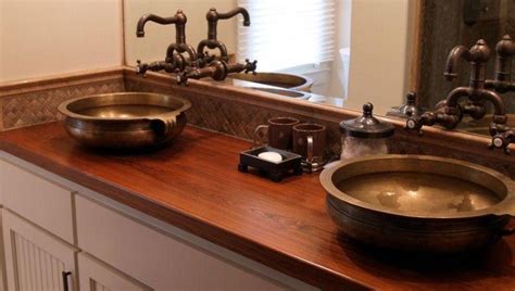20 Bathrooms With Wooden Countertops