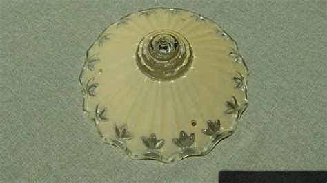 Anyone know where you can get a (circular) cover for a ceiling light hole? Antique Yellow Glass Three Hole Ceiling Light Fixture ...