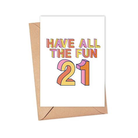 21st Birthday T For Her Funny 21st Birthday Card 21st Etsy 21st