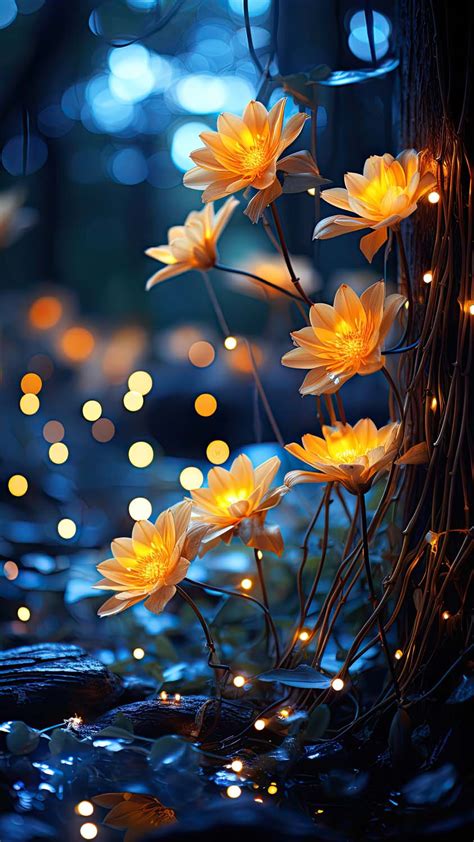 Glowing Flowers Iphone Wallpaper 4k Iphone Wallpapers