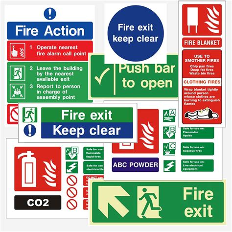 Fire Safety Signage Extinguisher Signs Fire Exit Signs Vulcan Fire