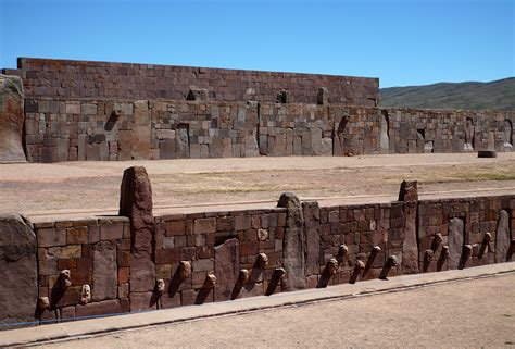 Semi Subterranean Court At The Site Of Tiwanaku