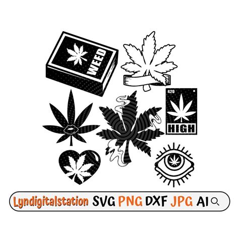 Weed Concept Svg 420 Cannabis Clipart Weed High Cut File Weed Stencil