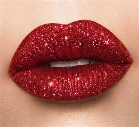 Lipstick Red Glitter Lipstick Glitter Lipstick Glitter Lips