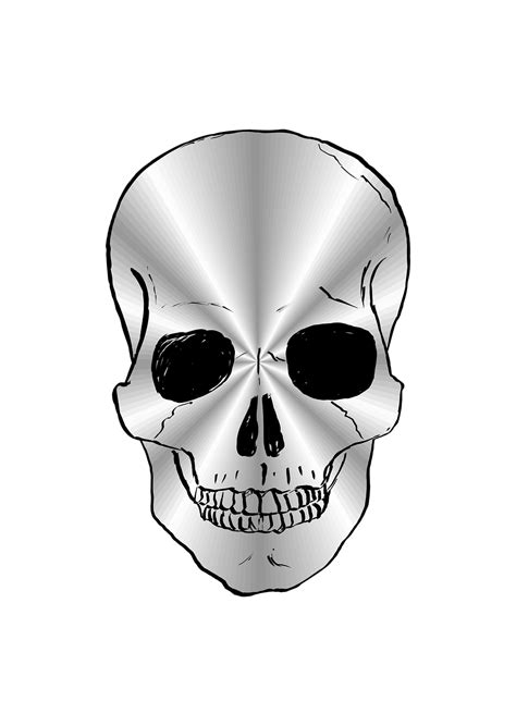 Skull Silver Silver Plated Png Picpng