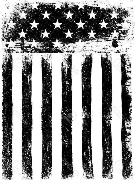 Distressed American Flag Clipart Black And White Library Of Tattered
