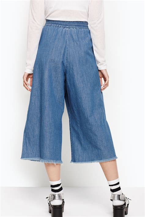 Monki View All New Denim Culottes Women Jeans Denim Culottes Pants For Women