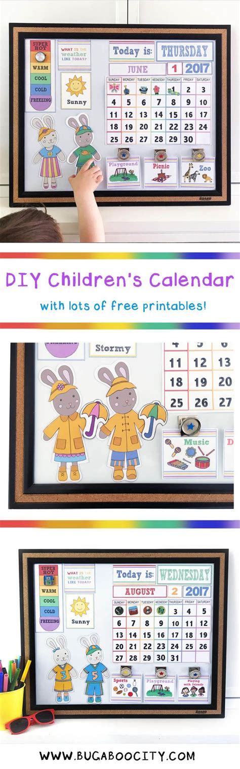 Diy Childrens Calendar Kids Calendar Preschool Activities Homeschool