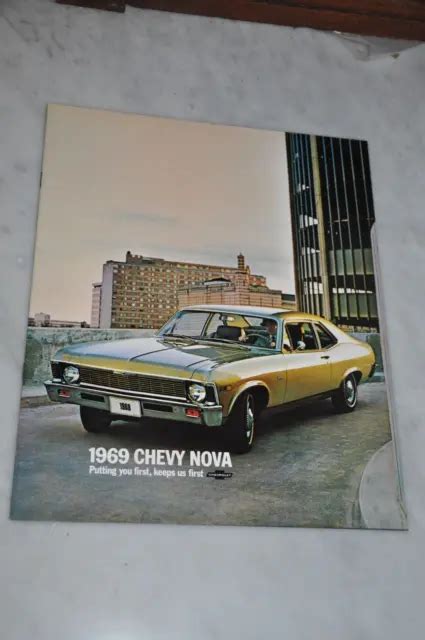 1969 Chevrolet Chevy Ii Nova Vintage Car Sales Brochure Catalog Ss Not