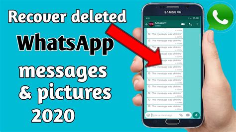 how to recover deleted messages and pictures on whatsapp whatsapp tricks and tips 2020 youtube